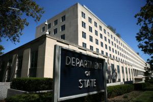 Flags Flown At Half Staff At The State Department After Ambassador Killed In Libya - TA NEA - TA NEA