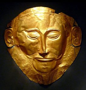 This gold death mask is often considered to be the most famous artefact from Mycenaean Greece and is said to depict a nobleman from the time - TA NEA - TA NEA
