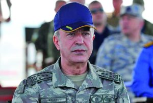 Turkey's Chief of the General Staff Akar is seen during the EFES-2018 Military Exercise near the Aegean port city of Izmir - TA NEA - TA NEA