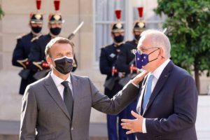 FILE PHOTO: French President Macron meets Australian PM Morrison in Paris - TA NEA - TA NEA