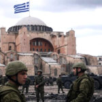 Turkish outrage over the post with Greek flag on Hagia Sophia