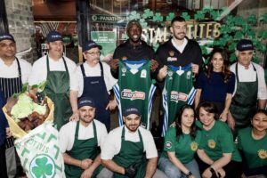 Stalactites, Melbourne’s legendary Greek eatery, celebrated Panathinaikos’ arrival with international basketball stars.