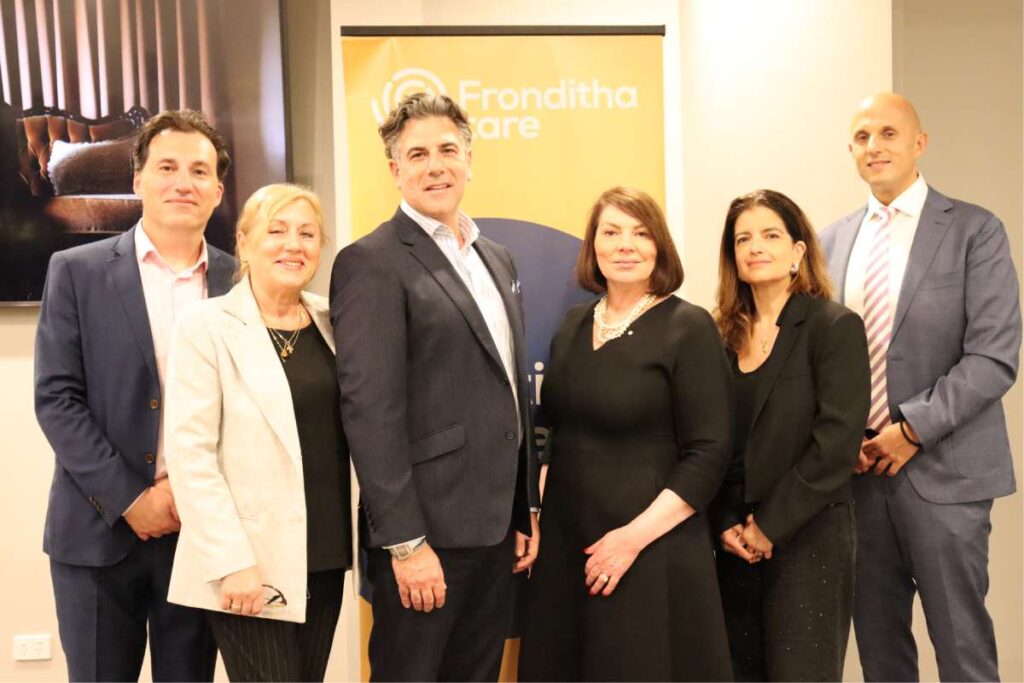 L-R Jim Babalis Secretary Helen Kalaboukas Director Kostas Livadaras President Faye Spiteri OAM CEO Tammy Iliou Director Alex Dimou Treasurer - TA NEA